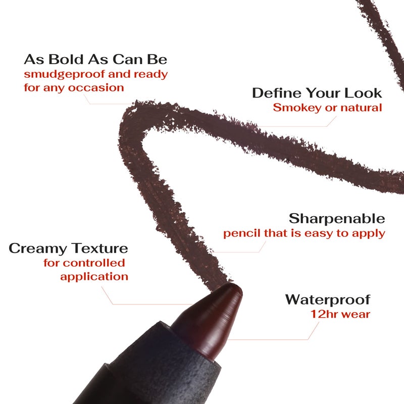 K7L Dark Brown Eyeliner - Waterproof, Smudge-Proof, Precise Cosmetics - Image 2